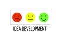 Stages of Idea Development Flat Smileys