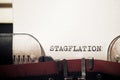 Stagflation concept view Royalty Free Stock Photo