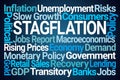 Stagflation Word Cloud Royalty Free Stock Photo