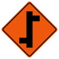 Staggered Junction Traffic Road Sign,Vector Illustration, Isolate On White Background Icon. EPS10