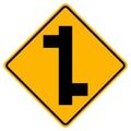 Staggered Junction Traffic Road Sign,Vector Illustration, Isolate On White Background Label. EPS10