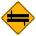 Staggered Junction Traffic Road Sign,Vector Illustration, Isolate On White Background Label. EPS10