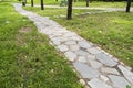 Staggered stone path