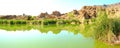 Stagnant Desert Pond Panorama Royalty Free Stock Photo