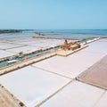 Stagnone Nature Reserve near Marsala and Trapani, Sicily, Italy. Royalty Free Stock Photo