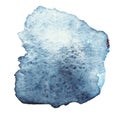 Stain of blue-gray color with sharp edges, watercolor material,