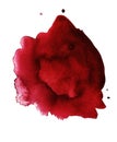 Stain of Dark Red Watercolor Royalty Free Stock Photo