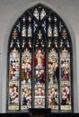 Stain glass window Inside Halesworth Parish Church Royalty Free Stock Photo