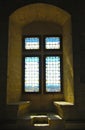 Medieval Glass Window Palace of the Popes Royalty Free Stock Photo