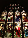 Stain Glass Window In Peterborough Cathedral England 
