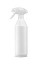 Stain remover detergent in blank plastic trigger sprayer bottle isolated on white