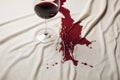 stain-resistant fabric with spilt red wine