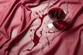 stain-resistant fabric with spilt red wine