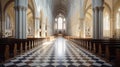 stained cathedral interior