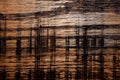 Stained and etched wood abstract background