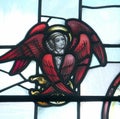 Stained glass angel