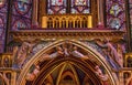 Stained Glass Angels Sainte Chapelle Cathedral Paris France Royalty Free Stock Photo