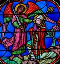 Stained Glass - the Archangel Michael Royalty Free Stock Photo