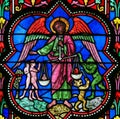 Stained Glass - the Archangel Michael Royalty Free Stock Photo