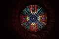 Stained glass in Armenian Cathedral of the Assumption of Mary in Lviv, Ukraine