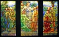 Stained glass artwork from the former Smith Museum, Chicago. Royalty Free Stock Photo