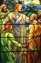Stained glass artwork from the former Smith Museum, Chicago. Royalty Free Stock Photo