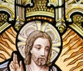 Stained Glass - Ascension of Jesus Royalty Free Stock Photo