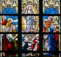 Stained Glass - Ascension of Jesus Royalty Free Stock Photo