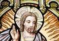 Stained Glass - Ascension of Jesus Royalty Free Stock Photo