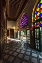 Stained glass in Bahia Palace,Marrakesh,Morocco