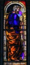 Stained Glass in Basilica of Bologna - Saint Peter