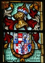 Coat of Arms and Medieval Helmet - Stained Glass