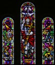 Stained Glass of Christ and the Four Evangelists