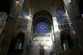 Stained glass of Basilique Saint-Denis in Paris Royalty Free Stock Photo