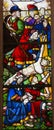 Stained Glass in Batalha Monastery - Crucifixion of Jesus Royalty Free Stock Photo