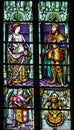 Stained Glass in Bruges - Charles V Royalty Free Stock Photo