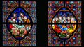 Stained Glass - Burial of Jesus and Pentecost Royalty Free Stock Photo