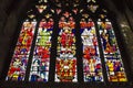 Medieval stained glass St Anselm Chapel Window Canterbury Cathedral Royalty Free Stock Photo