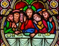 Jesus and the Apostles at the Last Supper on Maundy Thursday