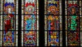 Stained Glass in Cathedral of Strasbourg, France Royalty Free Stock Photo