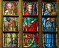 Stained Glass - Catholic Saints Royalty Free Stock Photo