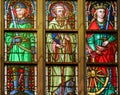 Stained Glass - Catholic Saints Royalty Free Stock Photo