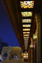 Stained glass ceiling ,colorful glass platfond, Royalty Free Stock Photo