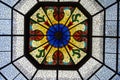 Stained glass ceiling inside Indianapolis Capital building. Royalty Free Stock Photo