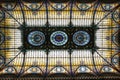 Stained glass ceiling in the lobby of the Gran Hotel of the city of Mexico in Mexico City, Mexico