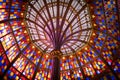 Stained glass ceiling in Louisiana Old State Capitol Building Royalty Free Stock Photo