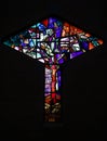 A stained glass picture of a tree of life. Royalty Free Stock Photo