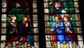 Stained Glass at Chartres Cathedral Royalty Free Stock Photo