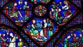 Stained Glass at Chartres Cathedral Royalty Free Stock Photo