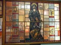 Stained glass Christian icon, Saint Louise